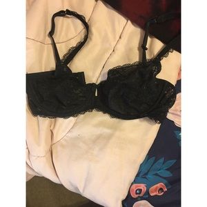 Black lace bra